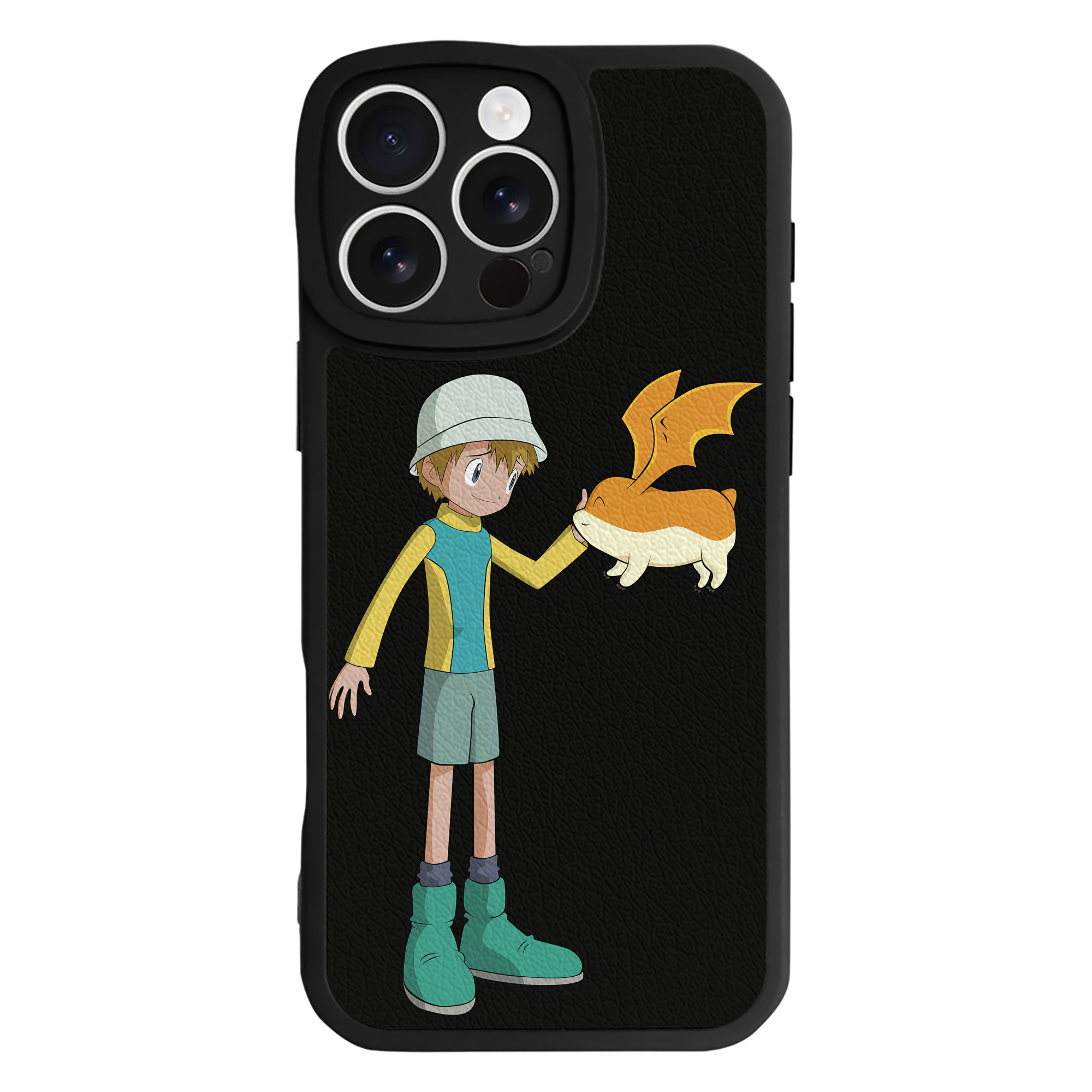 （画像用） Digimon デジタルモンスター/デジモン 【iPhone 16シリーズ対応】シリコンスマホケース（レザー調） 材質：シリコン